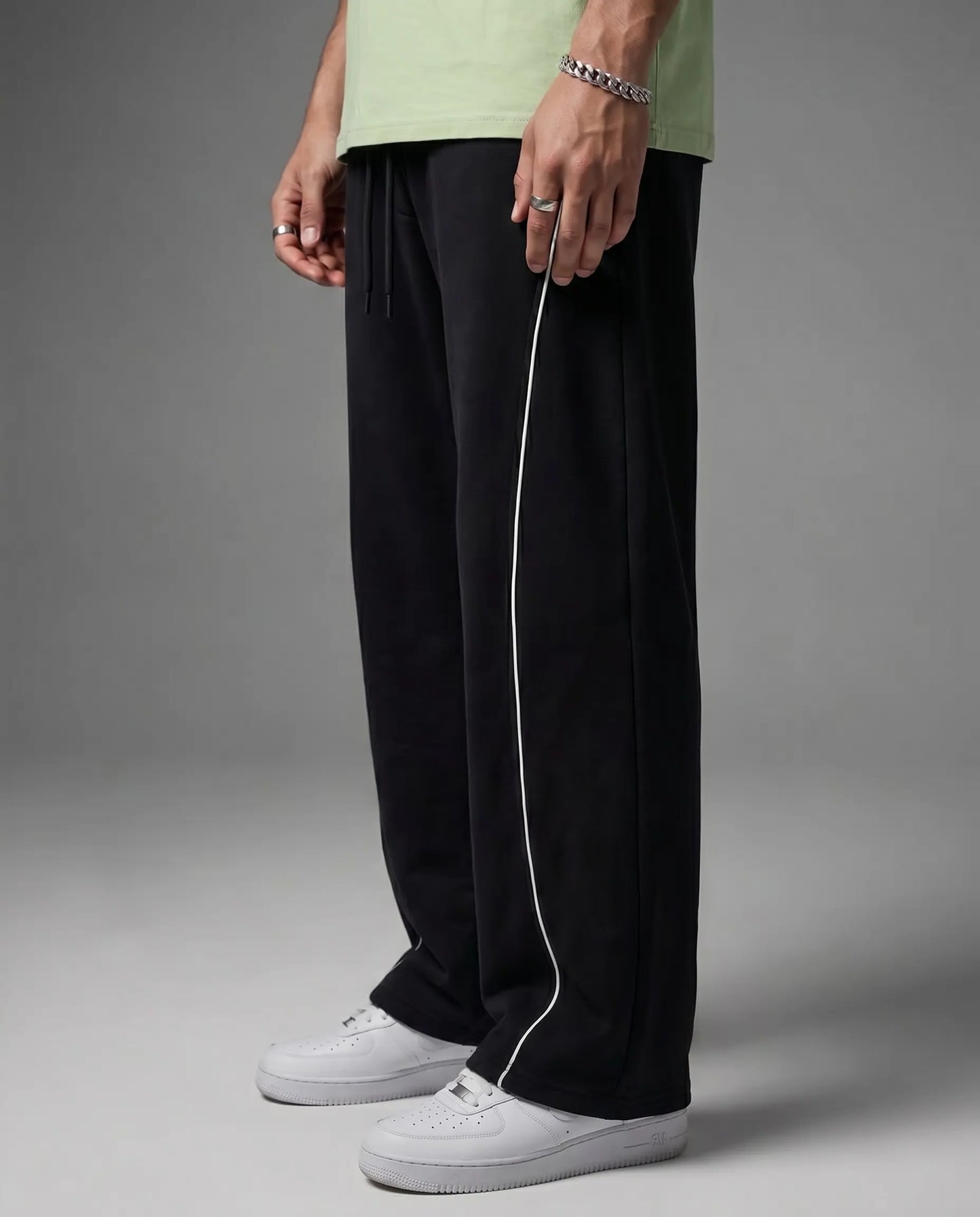 Black Lined Trouser
