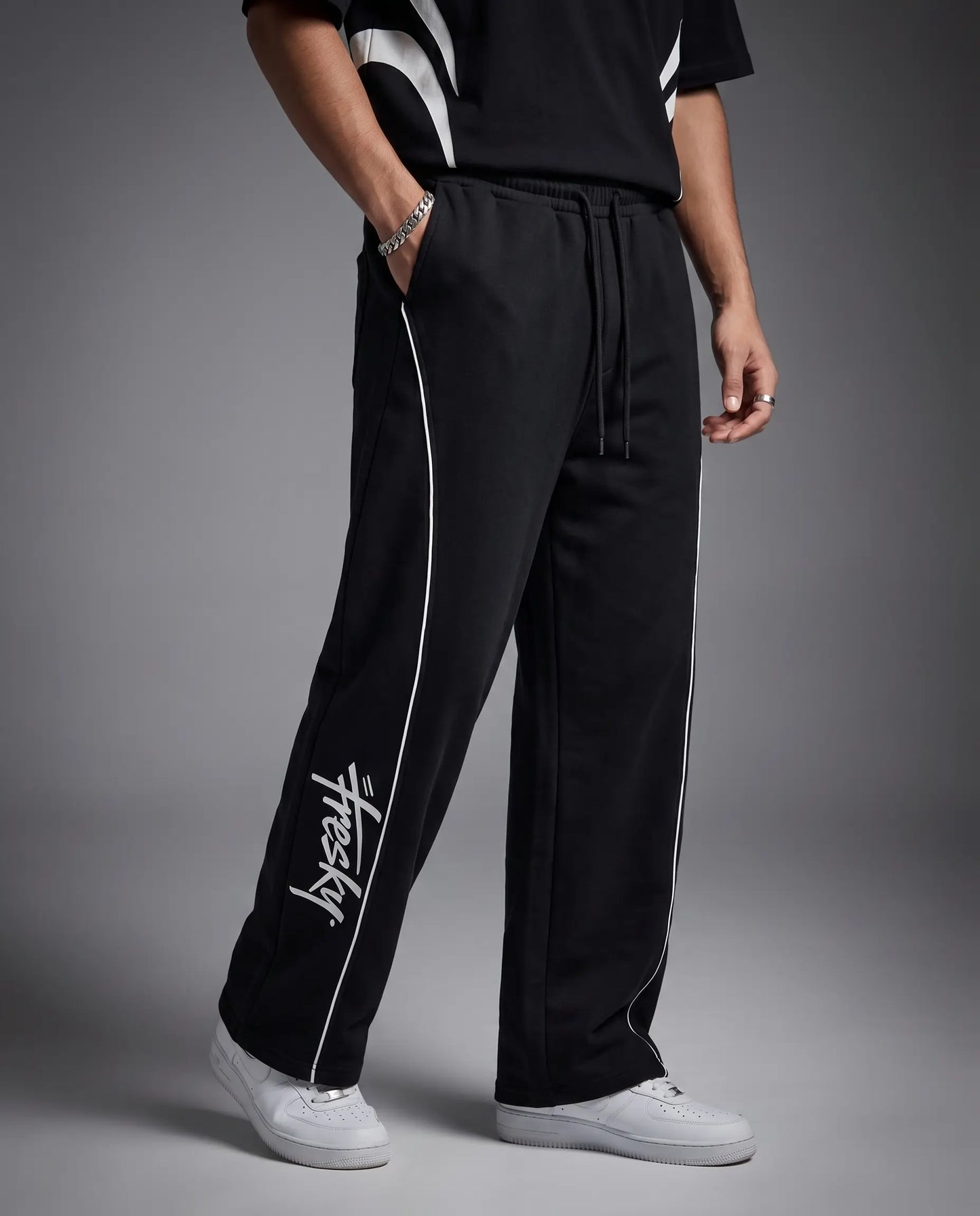 Black Lined Trouser